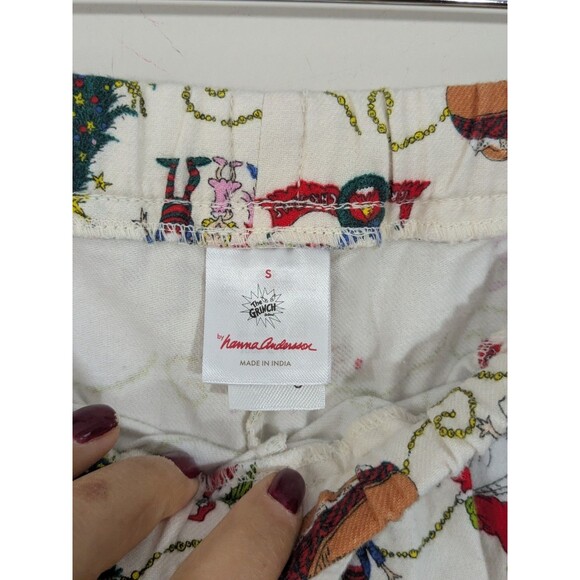 Hanna Andersson Pajamas Christmas Holiday The Grinch PJ Set Adult Size Small - Picture 10 of 14